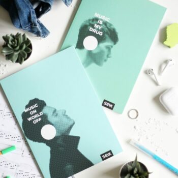 Bullet Journal / Dotted Notizbuch  Music on & Music is (2 stk)