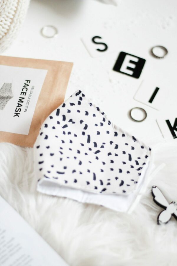 Reusable Cotton Face Mask - Dotted – Bild 8