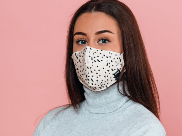 Reusable Cotton Face Mask - Dotted – Bild 2