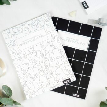 Bullet Journal / Dotted Notizbuch black & white (2pcs)