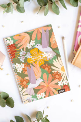 Bullet Journal / Dotted Notizbuch mit Spiralbindung  - Birdies