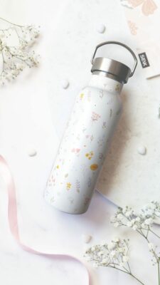 Wasserflasche / Thermosflasche - Kleine Blüten 500 ml
